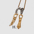 Two-tone steel Khanda and Kirpan pendants on chains - Purchase two or more and receive 25% off!!